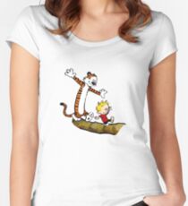 Calvin & Hobbes Women's Fitted Scoop T-Shirt