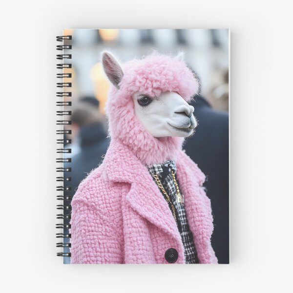 Item preview, A creative depiction of a llama in a stylish pink coat with a unique face mask at a vibrant outdoor event designed and sold by anytka.