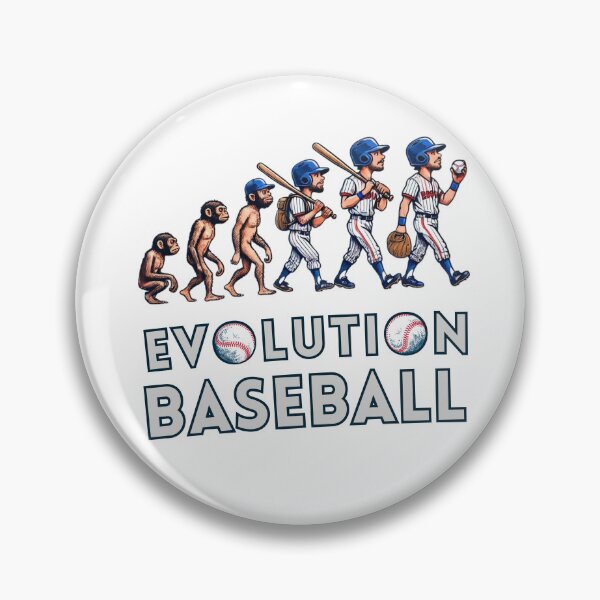 Item preview, Baseball Evolution Funny Art – From Monkey to Player designed and sold by Psycho-Crazy.
