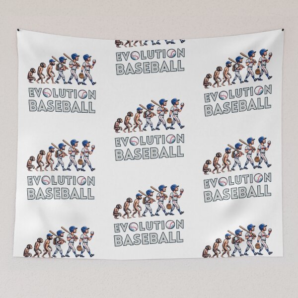 Item preview, Baseball Evolution Funny Art – From Monkey to Player designed and sold by Psycho-Crazy.