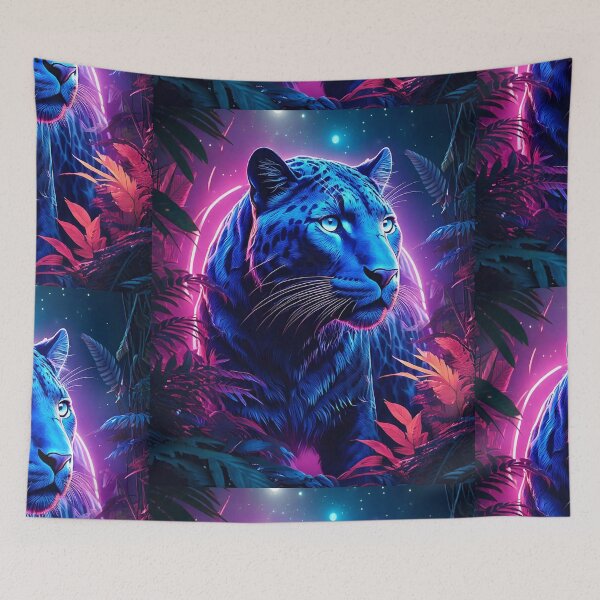 Item preview, Cyber Panther In Synthwave Style designed and sold by Unwind-Art-Work.