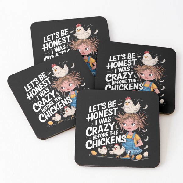 Item preview, Let's Be Honest I Was Crazy Before The Chickens - This funny gift is perfect for chicken lovers, poultry keepers, and people with a great sense of humor! designed and sold by ZyziowskyArt.