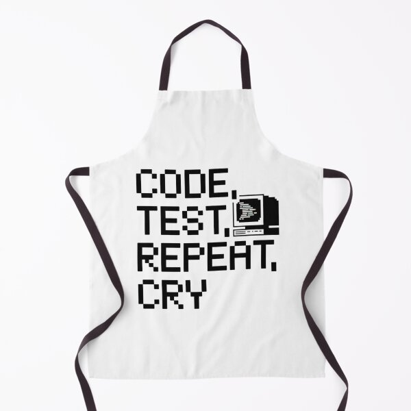 Item preview, Code Test Repeat Cry Funny Developer Programming Life Pixel designed and sold by JenBoyte.