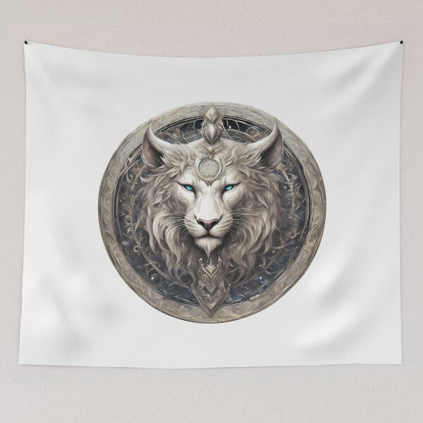 Item preview, Celestial White Lion – Mystical Zodiac Leo Design designed and sold by MystiqSlav.