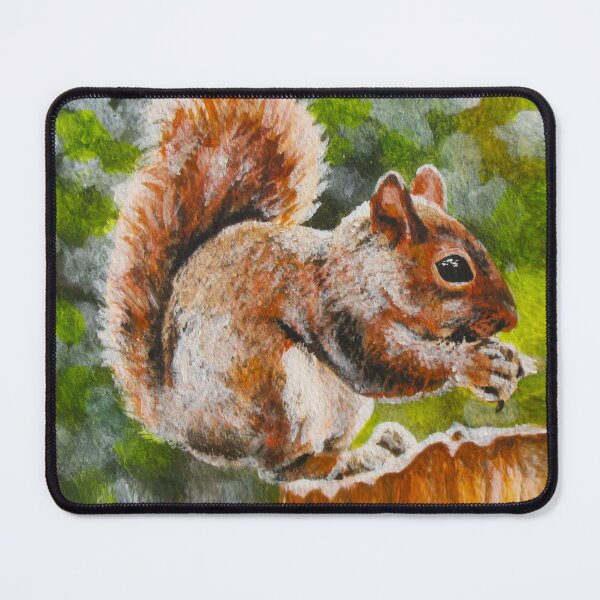 Item preview, Red Squirrel in the Forest eating nuts designed and sold by ARTwithDIRK.