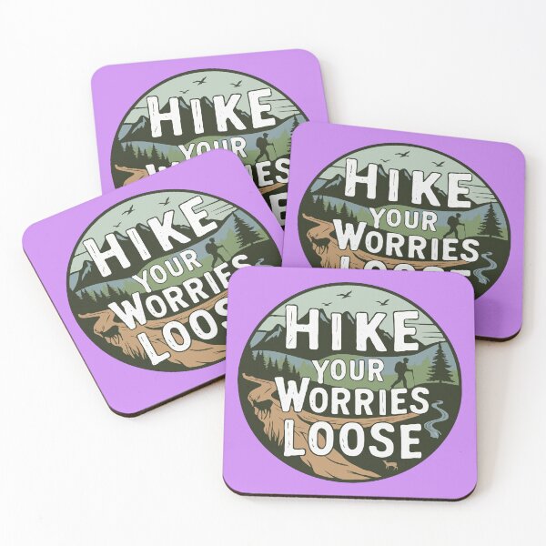 Item preview, Hike Your Worries Loose - Hiking for Mental Health designed and sold by MSMPrintDesign.