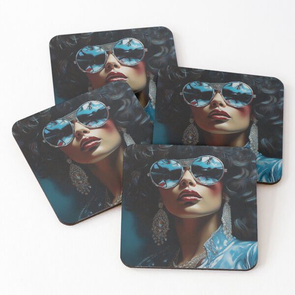 Item preview, Retro Glamour - Modern Psychedelic Portrait designed and sold by djovan.