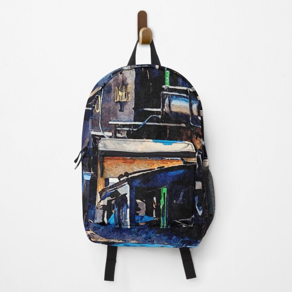 Item preview, Vintage steam locomotive captured in vibrant watercolor style artwork designed and sold by GestaltImagery.