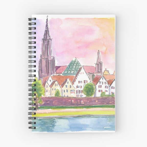 Item preview, Sunlit Skyline of Ulm Germany by the Riverside designed and sold by artshop77.