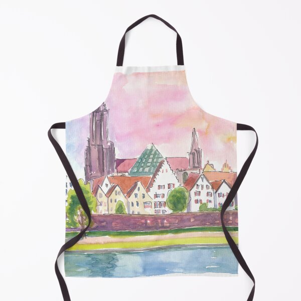 Item preview, Sunlit Skyline of Ulm Germany by the Riverside designed and sold by artshop77.