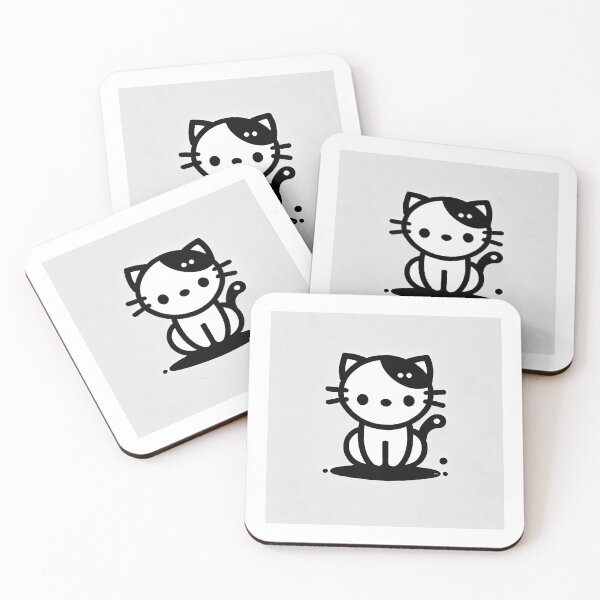Item preview, Little black and white cat -15 designed and sold by Sen-Design.