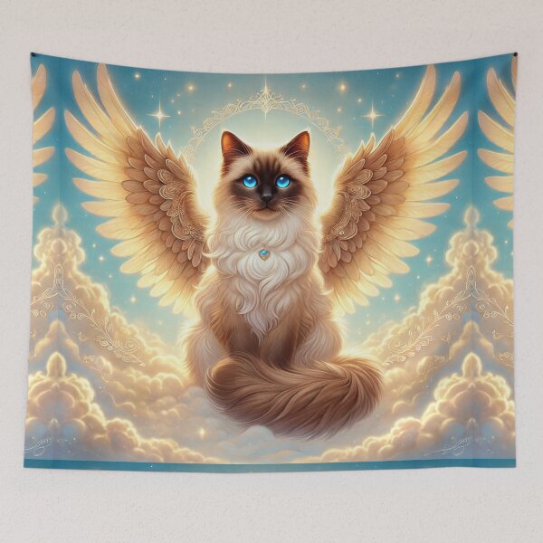 Item preview,  Angelic Siamese Cat: Celestial Grace designed and sold by Meta2Physical.