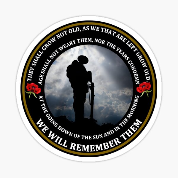 Remembrance day. Lest we forget. British army soldier. Sticker