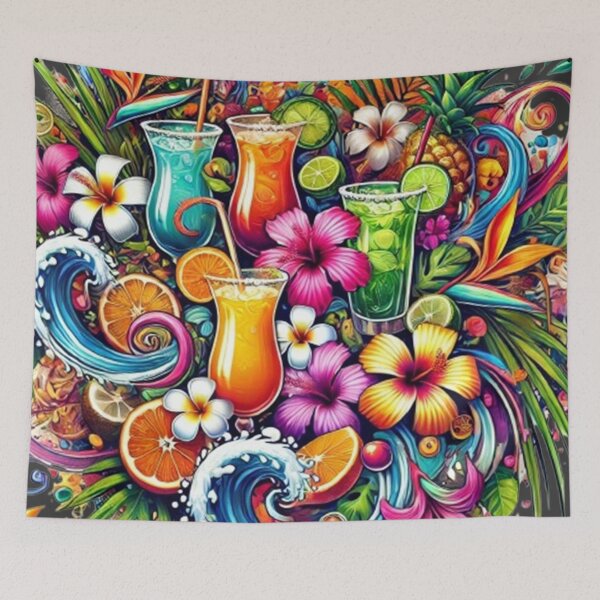 Item preview, Vibrant Tropical Cocktails: Exotic Drinks and Paradise Vibes designed and sold by PawtopiaDesigns.