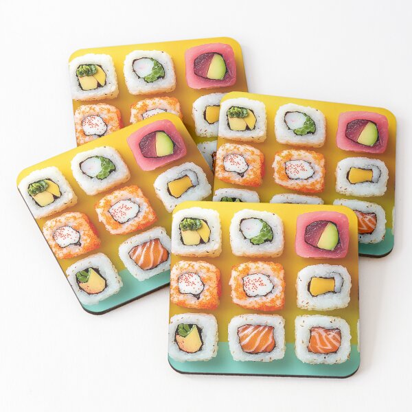 Item preview, Vibrant Sushi Rolls in Pop Art Style designed and sold by daila70.