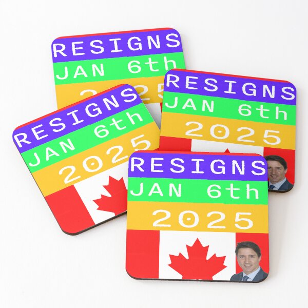 Item preview, Historical Canadian Justin Trudeau Resignation designed and sold by ArtByMarkDesign.