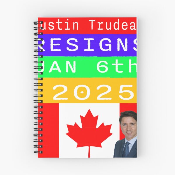 Item preview, Historical Canadian Justin Trudeau Resignation designed and sold by ArtByMarkDesign.