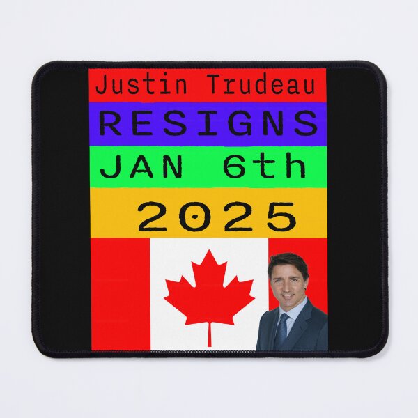 Item preview, Historical Canadian Justin Trudeau Resignation designed and sold by ArtByMarkDesign.