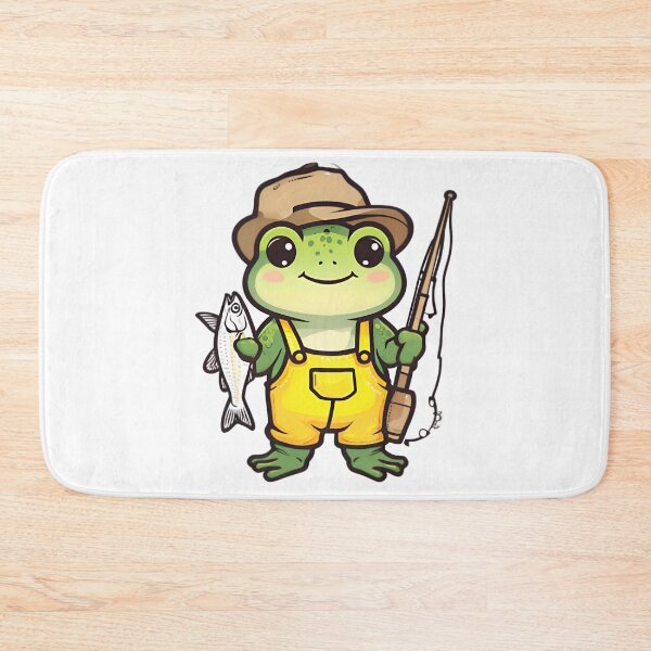 Item preview, A Cute Fisherman Frog designed and sold by DWorriBHappi.
