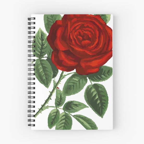 Item preview, Vintage Red Rose Flower Sticker – Timeless Love and Elegance designed and sold by QuteStuffHere.