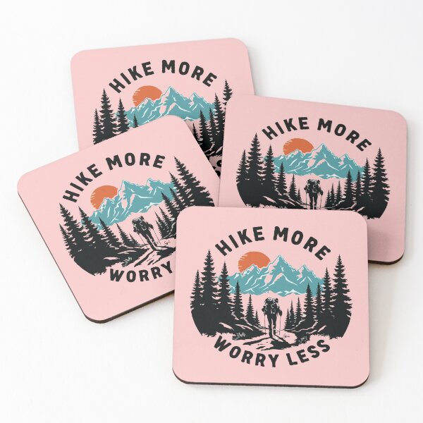 Item preview, Hike More, Worry Less - Hiking for Mental Health designed and sold by MSMPrintDesign.