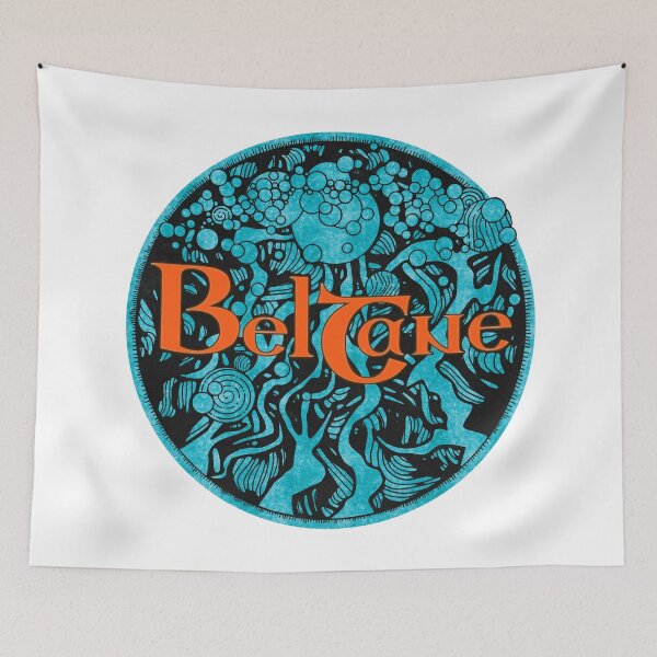 Item preview, Beltane in a Block Print Style (black and green) designed and sold by ElderIslesPress.