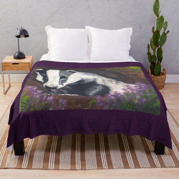 Item preview, Badger in her Sett with Bluebells designed and sold by ARTwithDIRK.