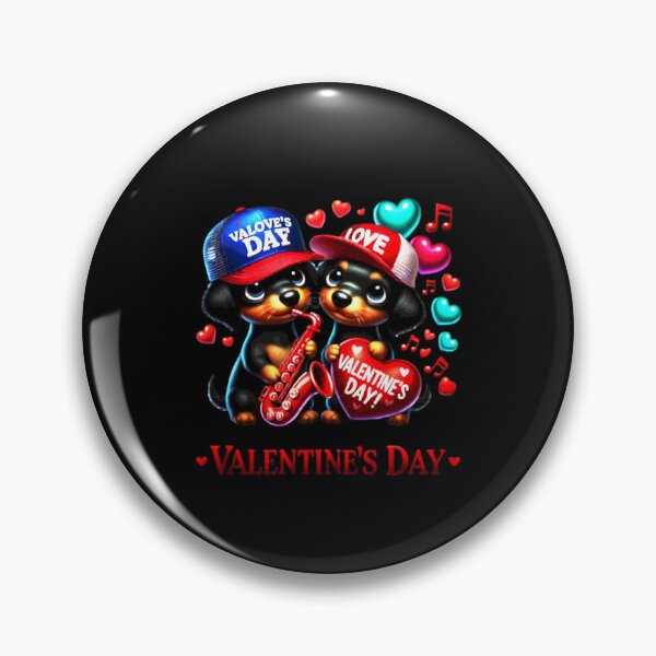 Item preview, Cute Dachshund Valentines Day Heart Lover Dog Music Sax designed and sold by Creat-Des.