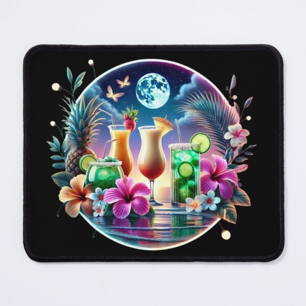 Item preview, Moonlit Tropical Cocktails: Nighttime Paradise Vibes designed and sold by PawtopiaDesigns.