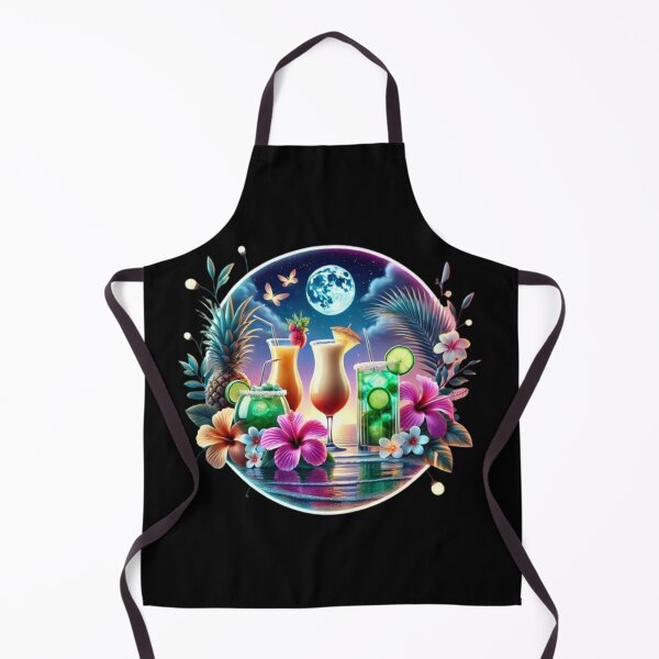 Item preview, Moonlit Tropical Cocktails: Nighttime Paradise Vibes designed and sold by PawtopiaDesigns.