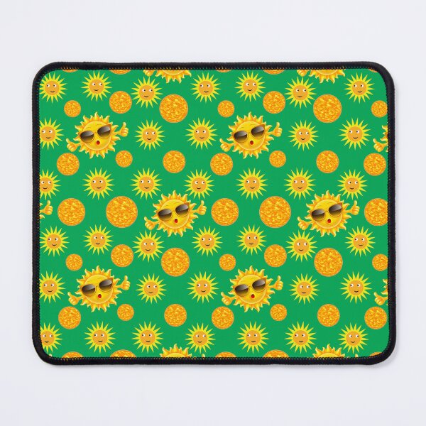 Item preview, Shady Days: A cheerful pattern featuring sun faces with smiling expressions, radiating warmth and positivity. designed and sold by Grang Art Artistic Designs.