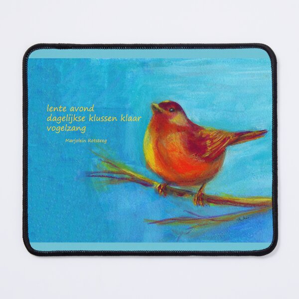 Item preview, Only Birdsong Haiku Dutch hand painted acrylic painting designed and sold by KarenKaspar.