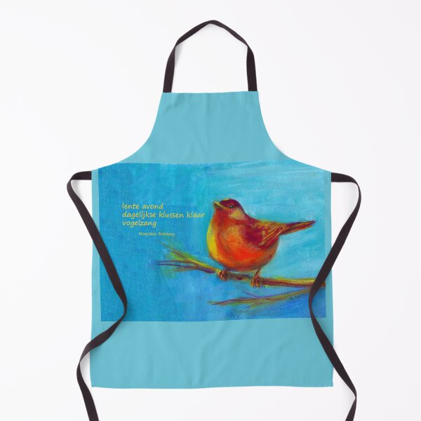 Item preview, Only Birdsong Haiku Dutch hand painted acrylic painting designed and sold by KarenKaspar.