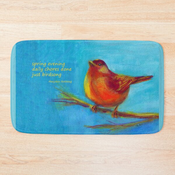 Item preview, Only Birdsong Haiku English hand-painted acrylic painting designed and sold by KarenKaspar.
