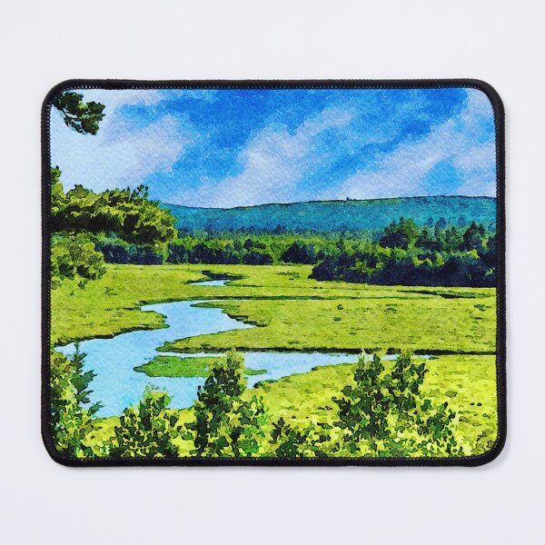 Item preview, Watercolor landscape of the Union River in Hancock County, Maine designed and sold by GestaltImagery.