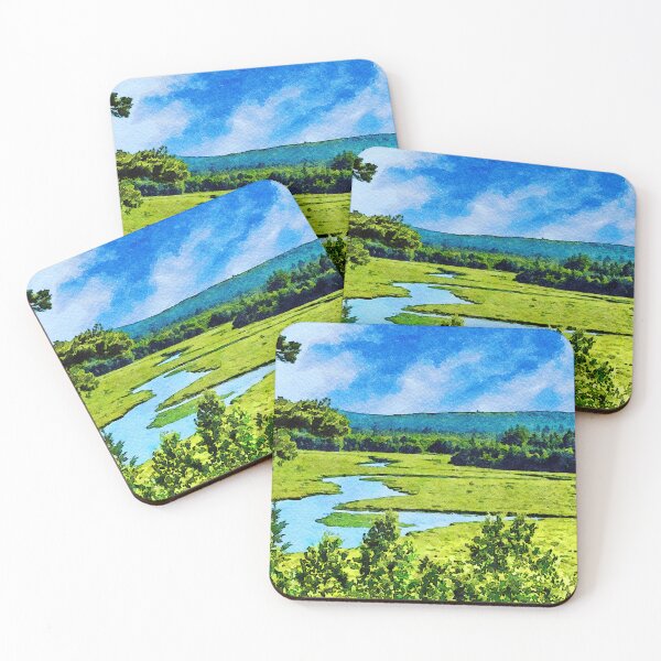 Item preview, Watercolor landscape of the Union River in Hancock County, Maine designed and sold by GestaltImagery.