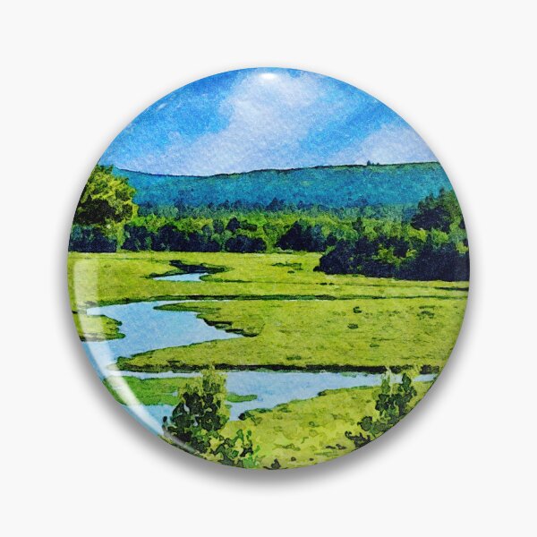 Item preview, Watercolor landscape of the Union River in Hancock County, Maine designed and sold by GestaltImagery.