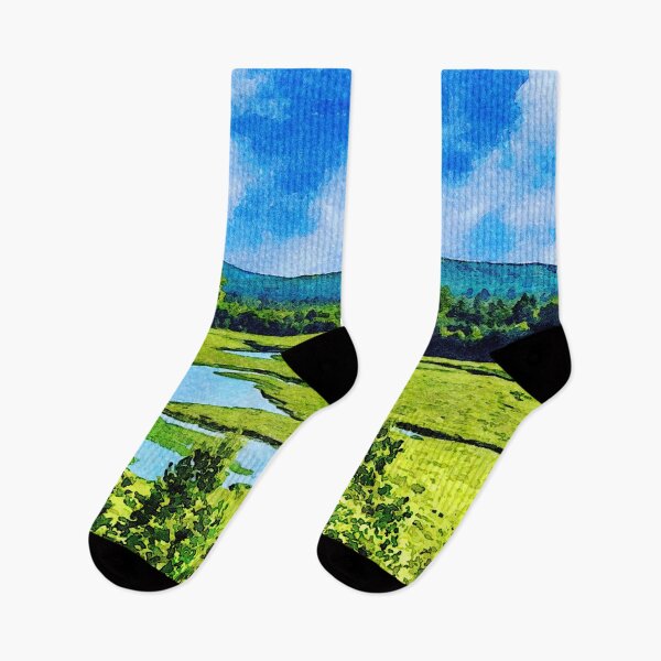 Item preview, Watercolor landscape of the Union River in Hancock County, Maine designed and sold by GestaltImagery.