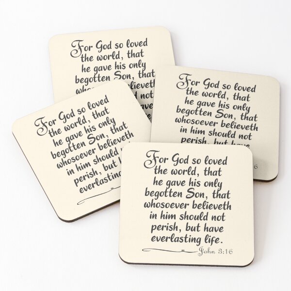 Item preview, Juan 3:16 Porque de tal manera amó Dios al mundo Versículo completo Biblia King James Escritura Cristiana designed and sold by Angela Dow.