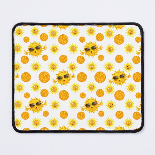 Item preview, Transparent Cosmic Sunny Radiance: A cheerful pattern featuring sun faces with smiling expressions, radiating warmth and positivity. designed and sold by Grang Art Artistic Designs.