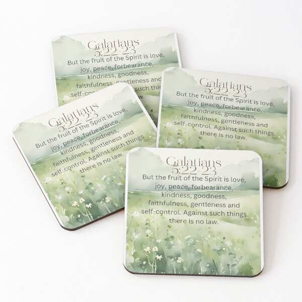 Item preview, Galatians 5:22-23 Christian Bible Verse Typography designed and sold by Our Bible Journey.