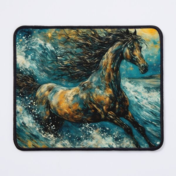 Item preview, Caballo de olas de la noche estrellada designed and sold by Angelandspot.