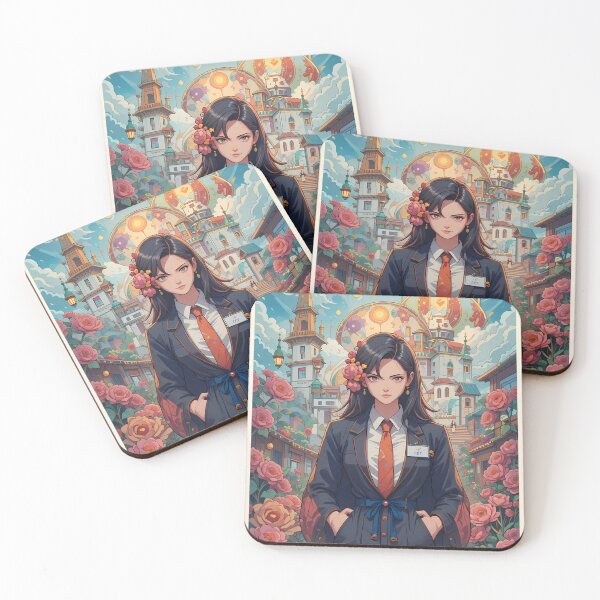 Item preview, Woman Fantasy Blossom Utopia Whimsical World Magical Cityscape designed and sold by ART ATTACK ZONE.