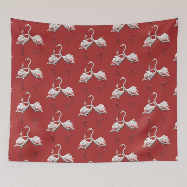 Item preview, Flamingo Couple Illustration: Perfect Kiss Moment in Vibrant Colors designed and sold by Pandositive.