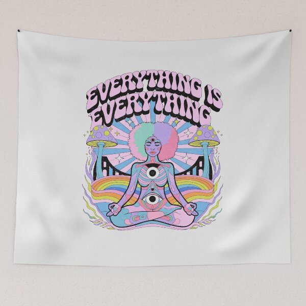 Item preview, Everything Is Everything Meditation Psychedelic Goddess Art designed and sold by Mystikos Art.