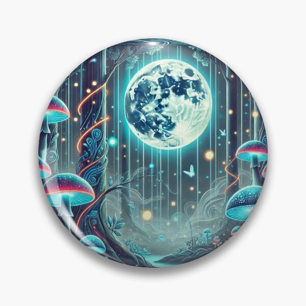 Item preview, Neon Moonlit Forest: A Glowing Mushroom Wonderland designed and sold by Meta2Physical.