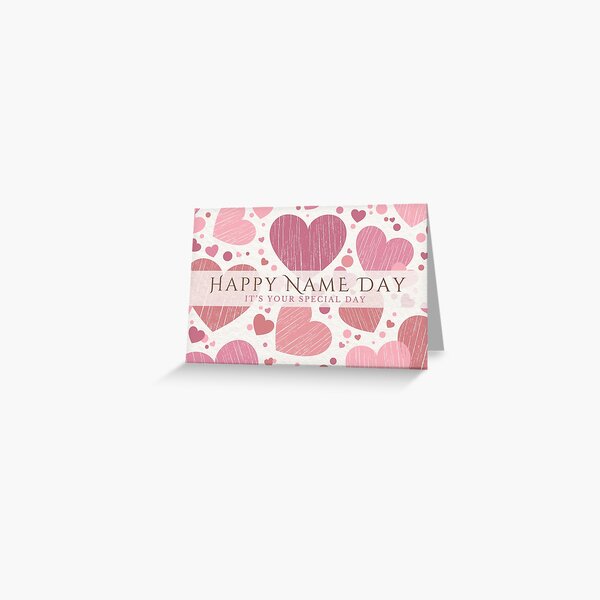 Item preview, Happy Name Day - Rose Hearts designed and sold by Simply Celebrated Milestones.