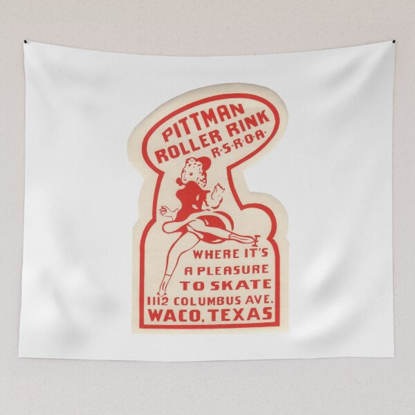 Item preview, Pittman Roller Rink Waco Texas Roller Skating Rink Sticker Decal Label Design 2 designed and sold by tislord.