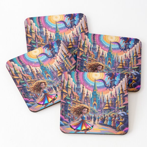 Item preview, She Her Blossom Utopia Whimsical World Magical Cityscape designed and sold by ART ATTACK ZONE.