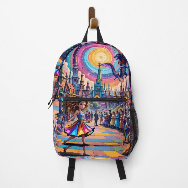 Item preview, She Her Blossom Utopia Whimsical World Magical Cityscape designed and sold by ART ATTACK ZONE.